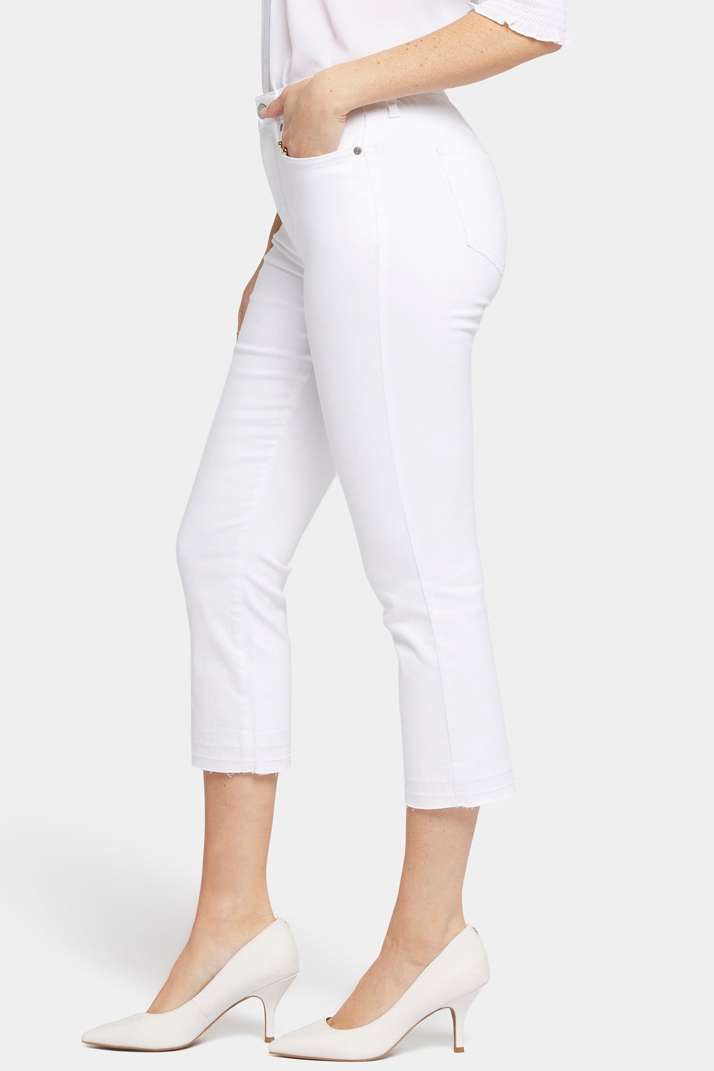 Chloe Capri Jeans - Optic White