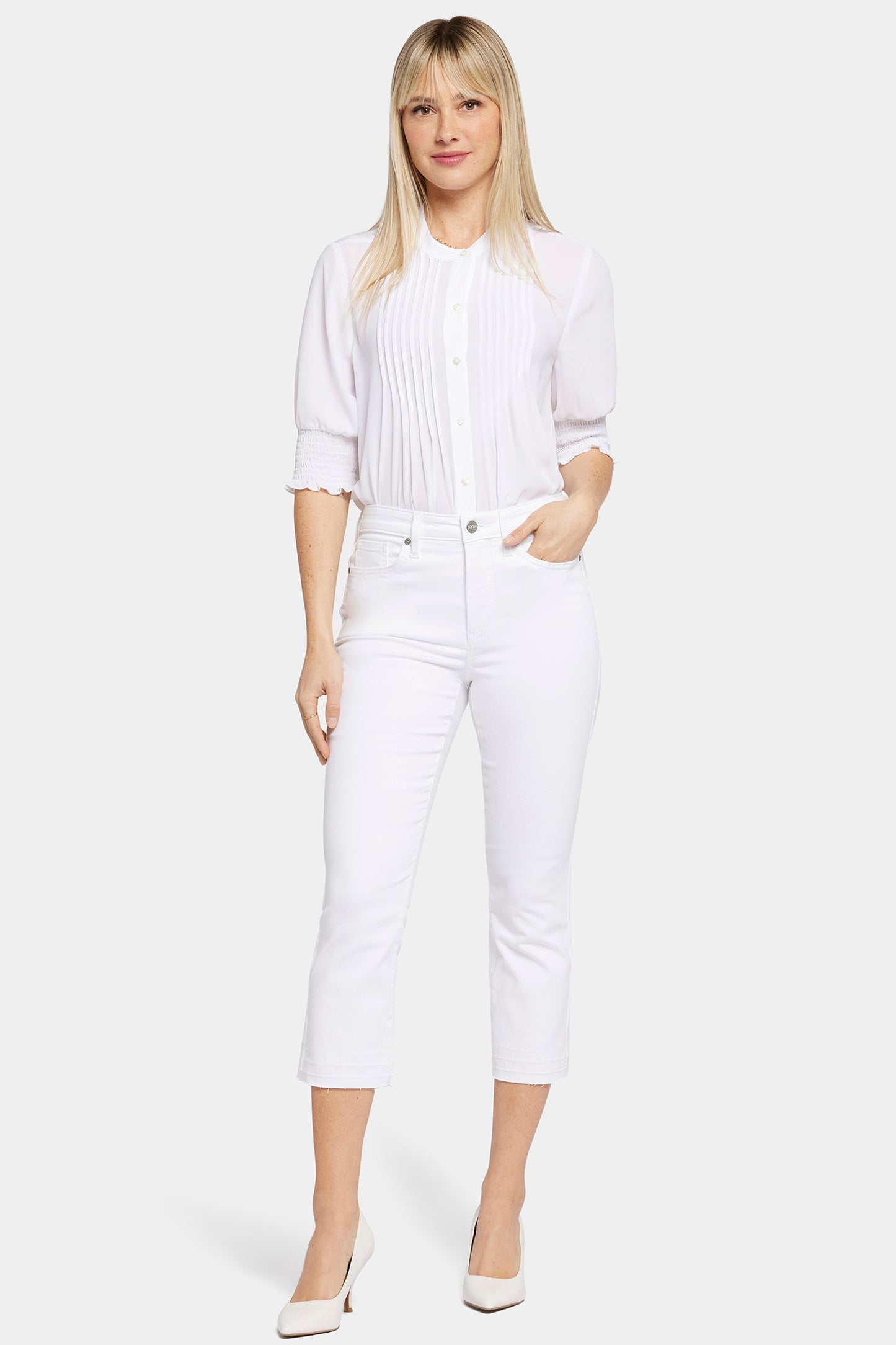 Chloe Capri Jeans - Optic White