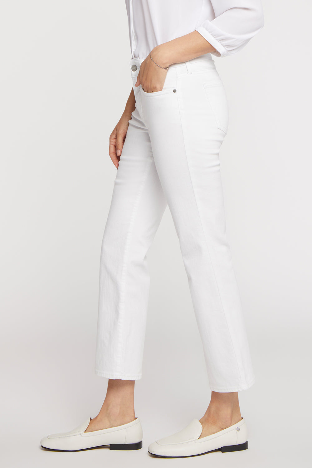 Marilyn Straight Ankle Jeans - Optic White