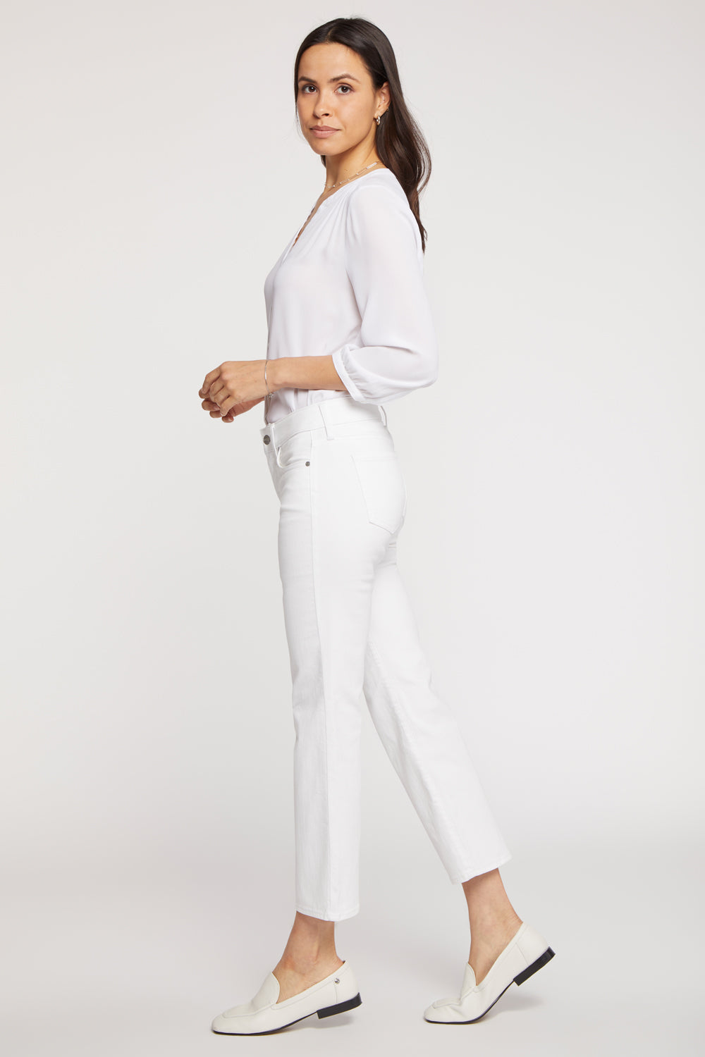 Marilyn Straight Ankle Jeans - Optic White