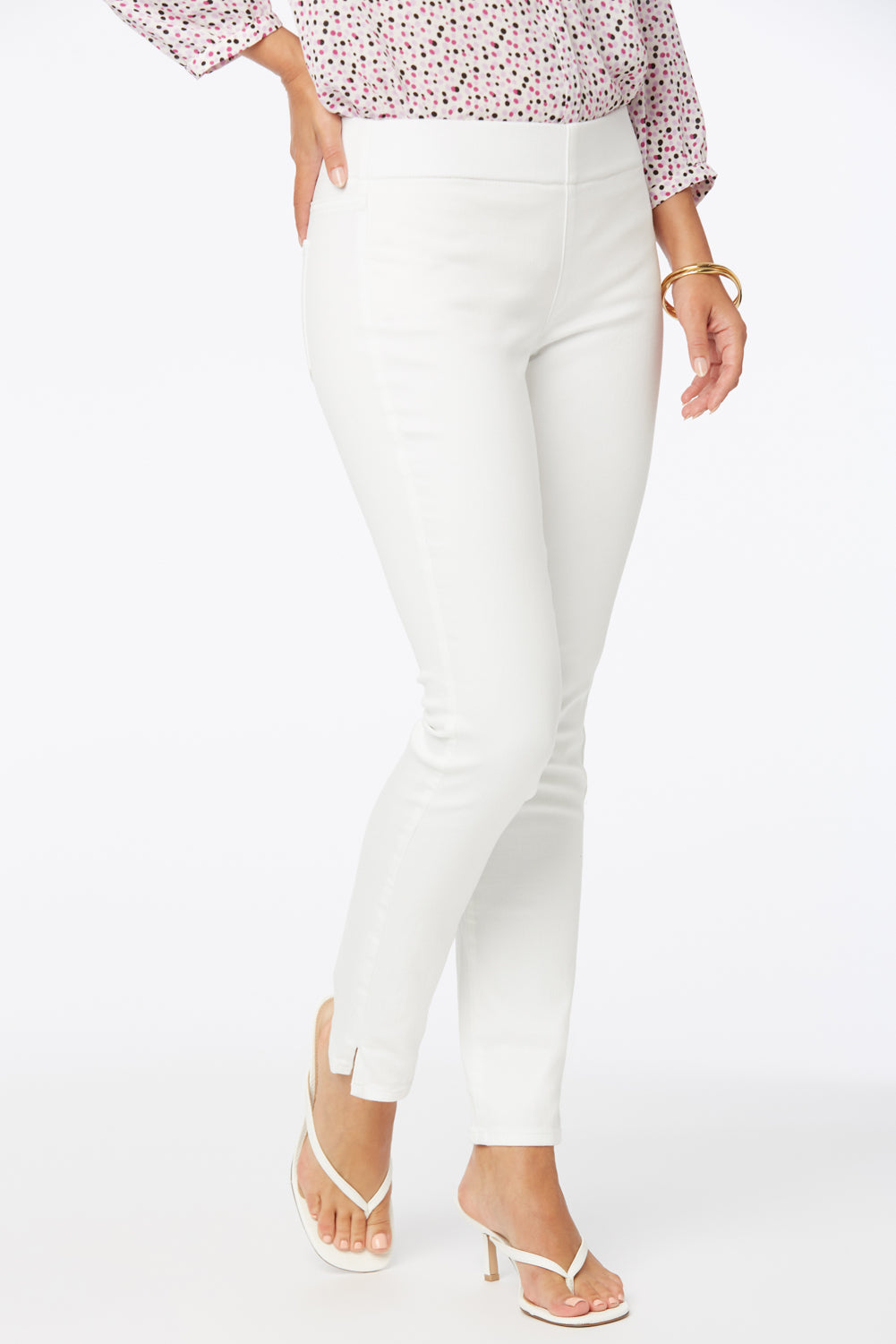 Skinny Ankle Pull-On Jeans - Optic White