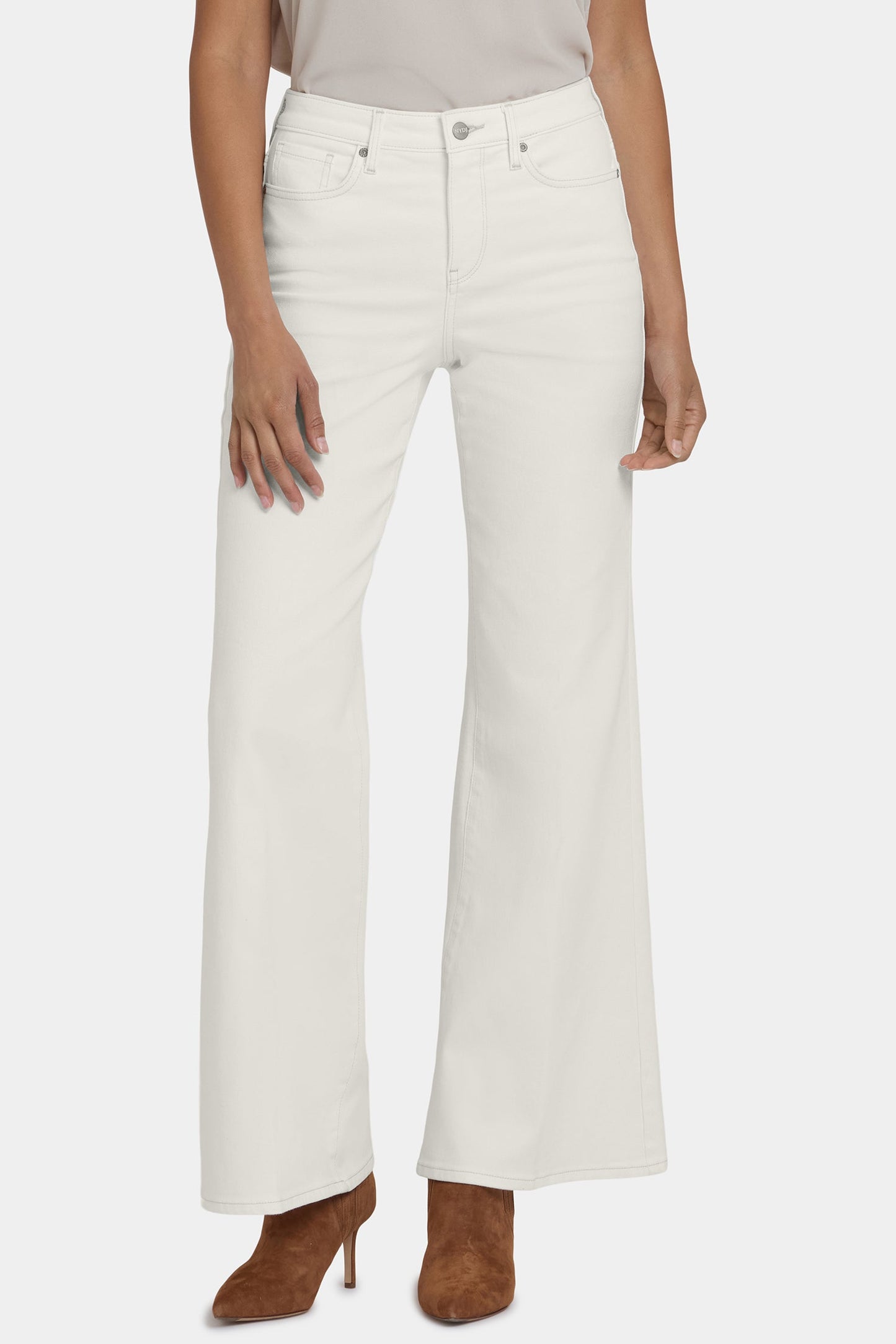Mia Palazzo Jeans - Winter White