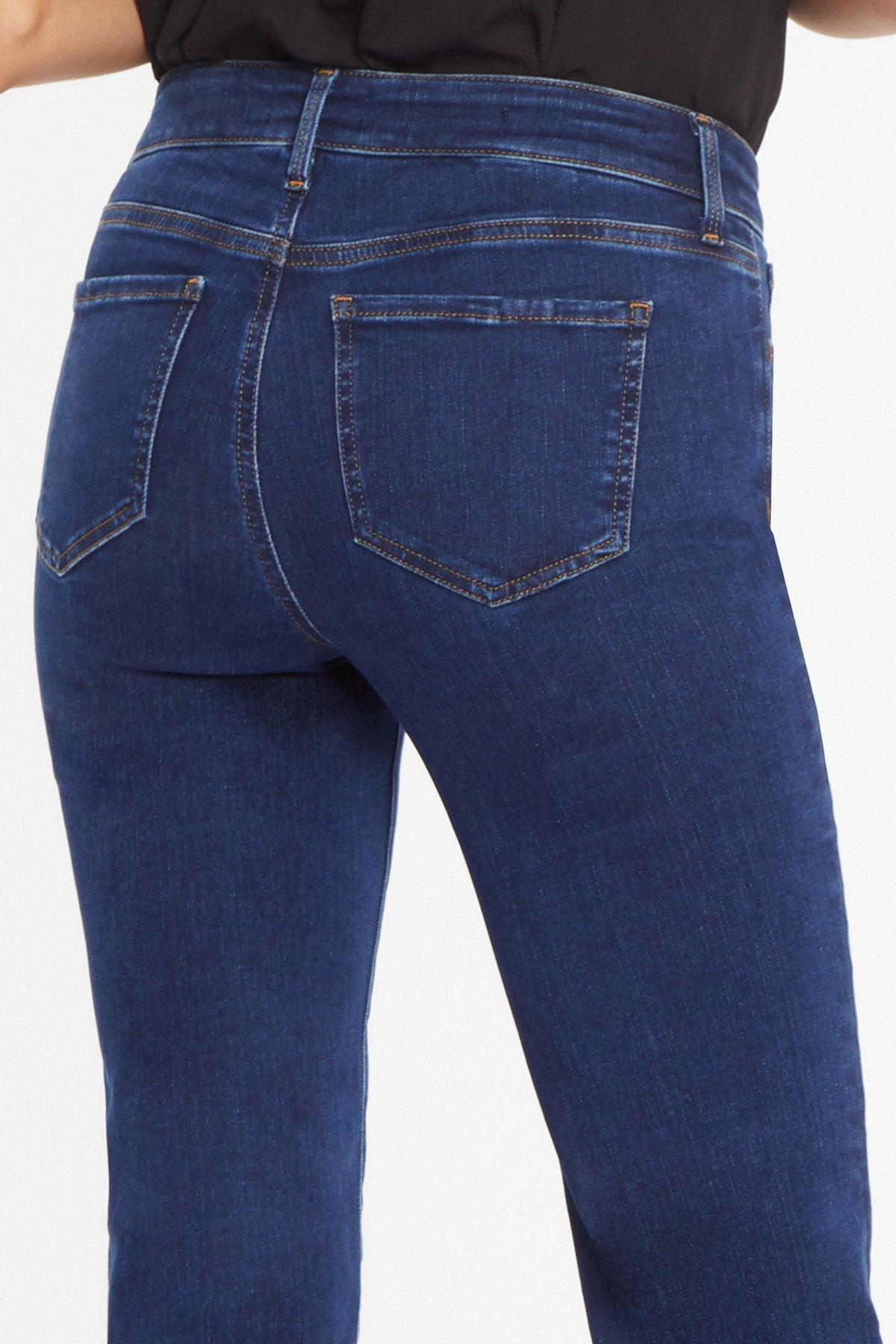 Quinn Blue Marilyn Straight Jeans - Back Waistband & Pocket Close-Up | NYDJ Apparel