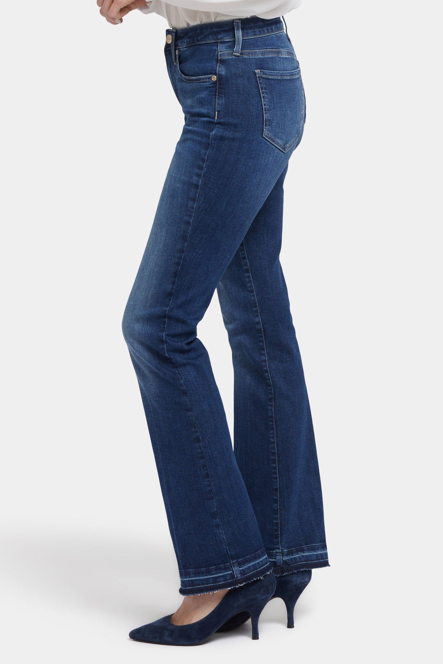 Barbara Bootcut Jeans With Leg Creases And Released Hems - Vantage