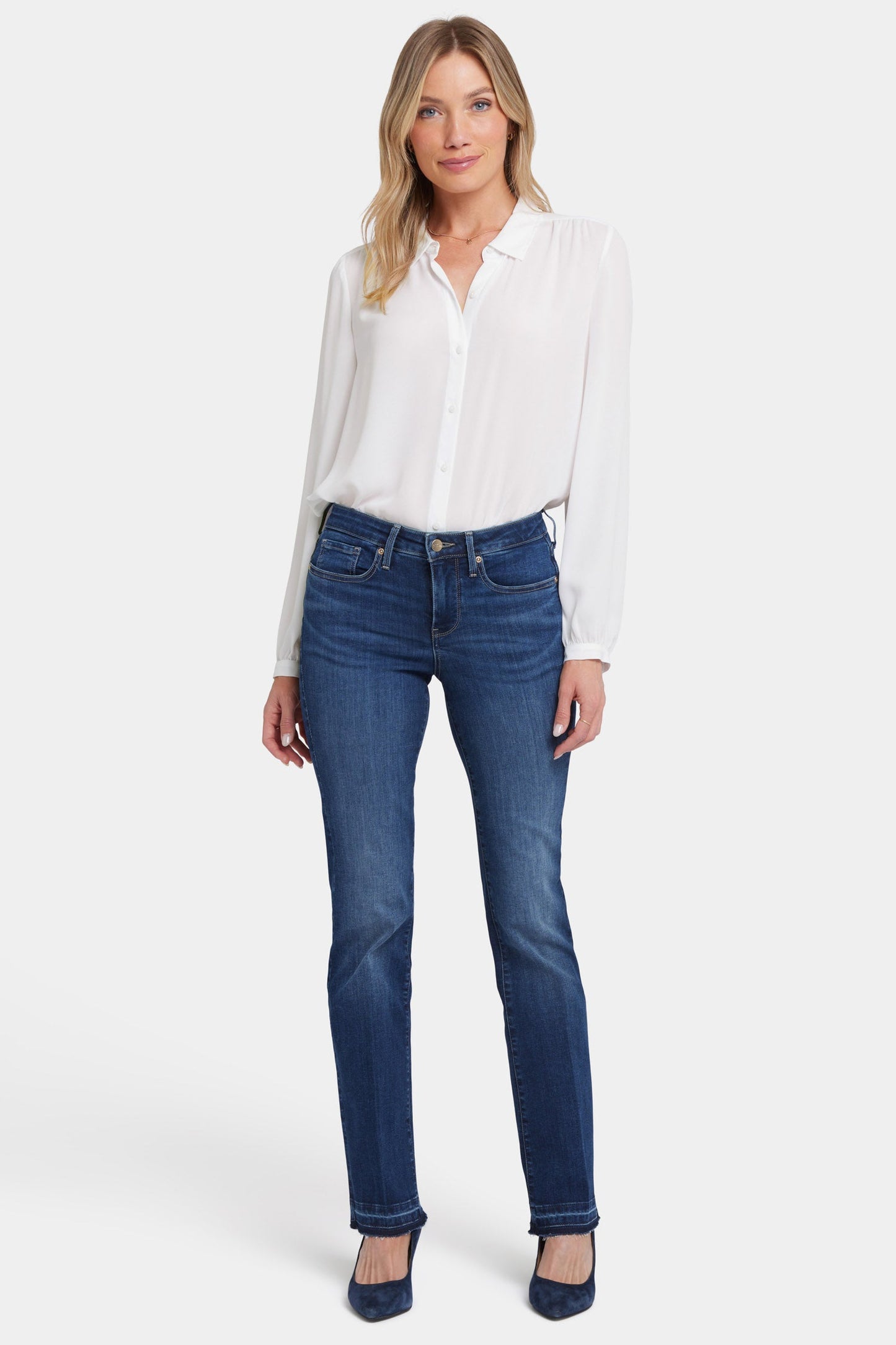 Barbara Bootcut Jeans With Leg Creases And Released Hems - Vantage