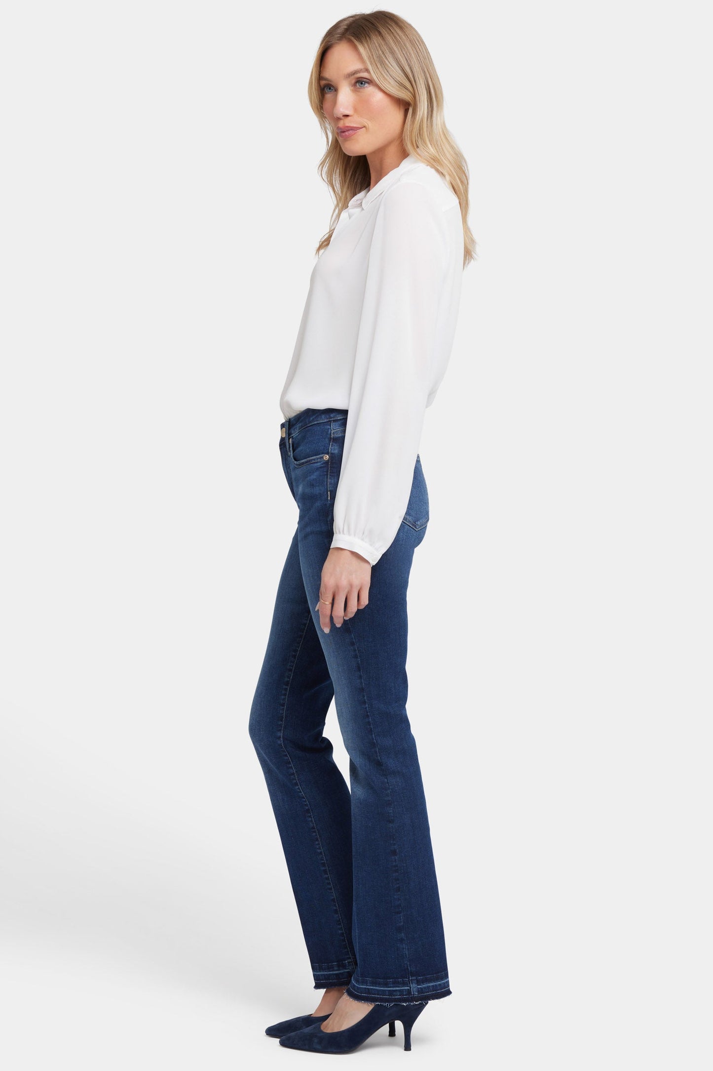 Barbara Bootcut Jeans With Leg Creases And Released Hems - Vantage