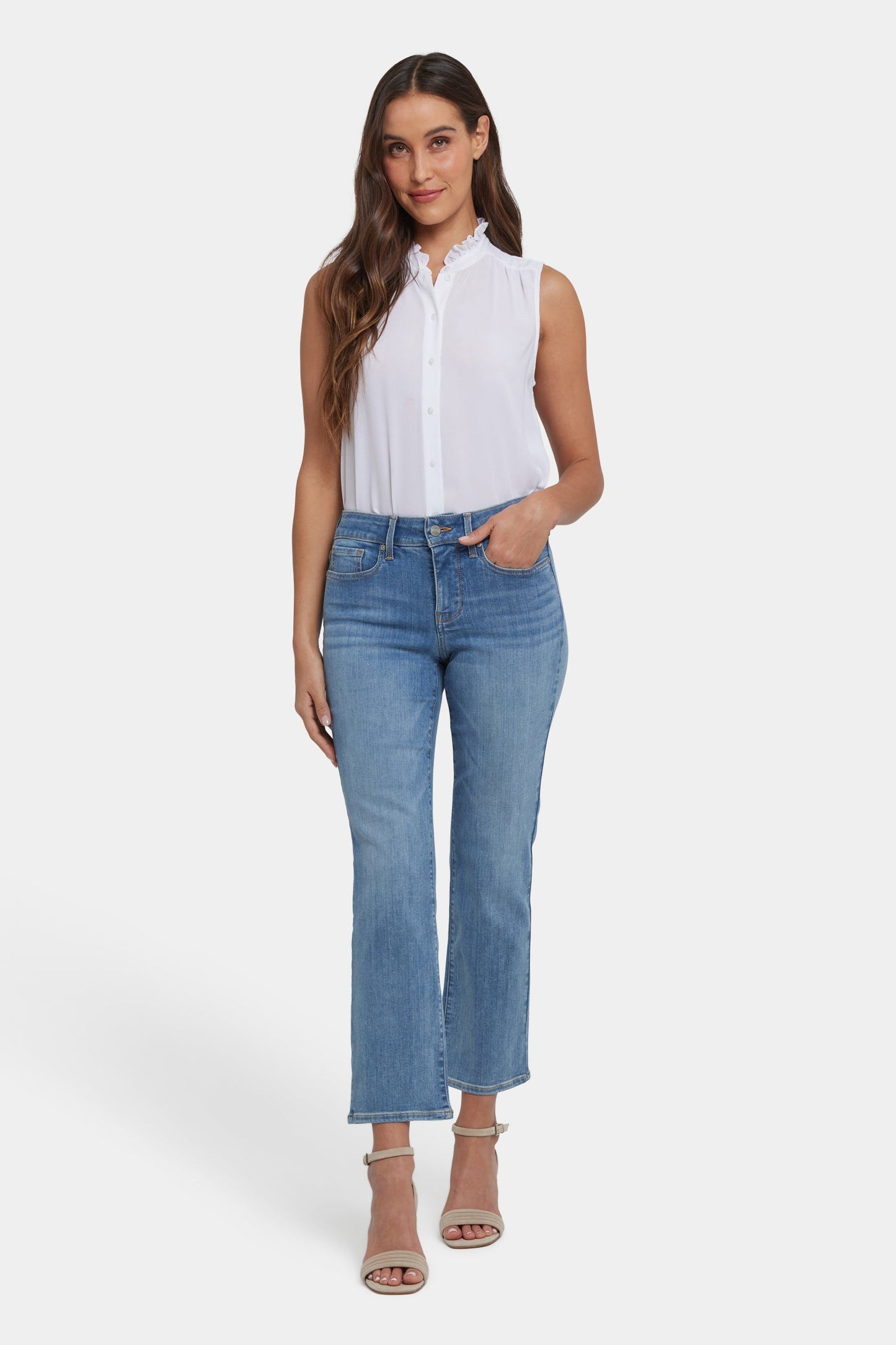 Marilyn Straight Ankle Jeans - Corfu